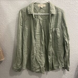 Cloth and stone linen button up shirt